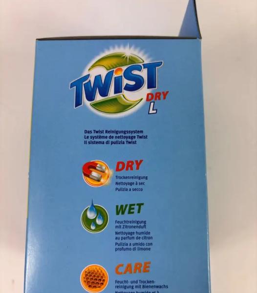 Twist Dry L Recharge Lingettes pour sol 20 pièces Microfibre électrostatique